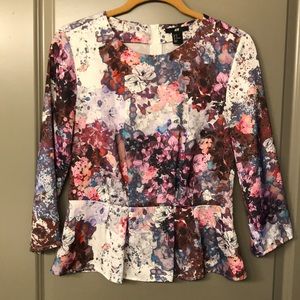 Floral peplum blouse